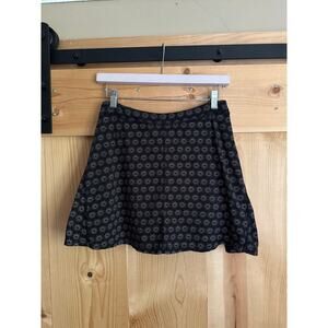 Toad & Co Women’s Spandex Cotton Patterned Skort Size S Tennis Sport EUC Black